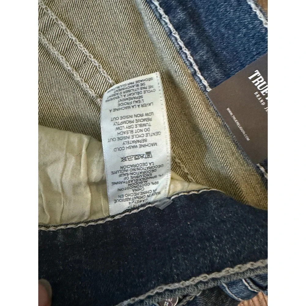 True Religion Ricki Relaxed Straight Men's Jeans Blue Size 33 NWT